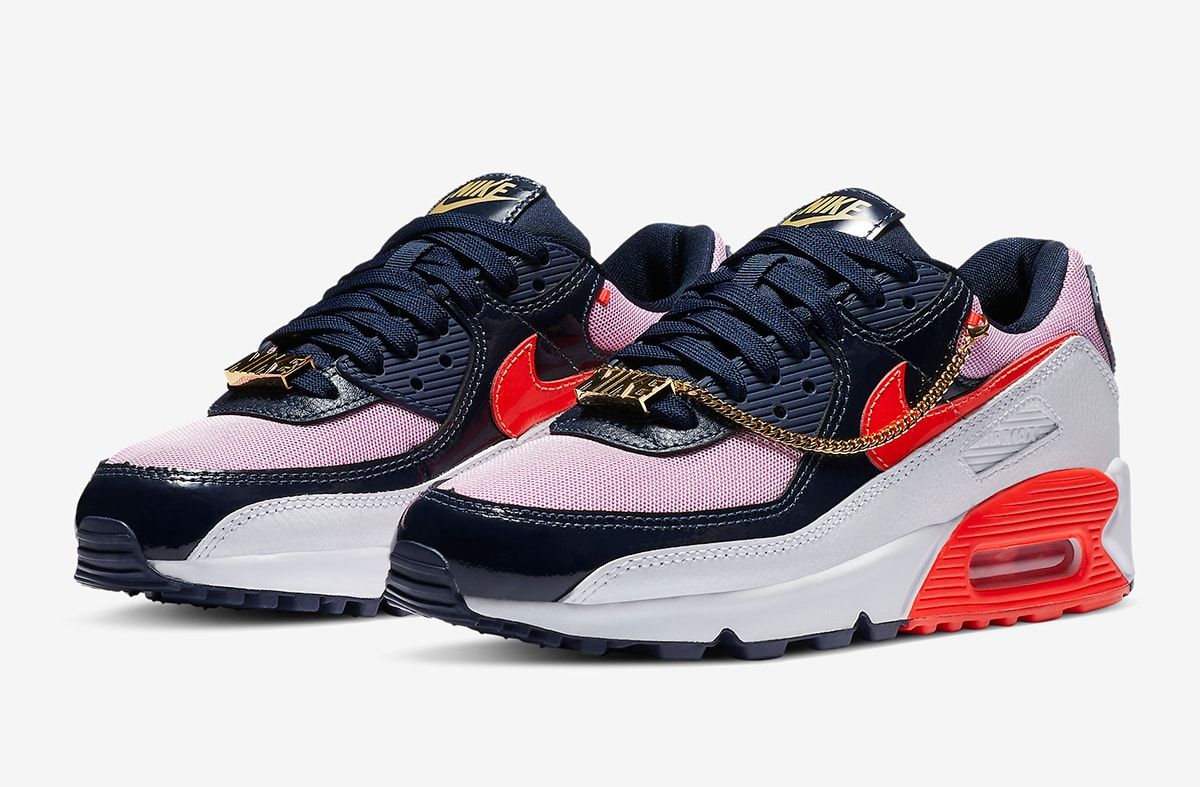 nike air max navy and pink