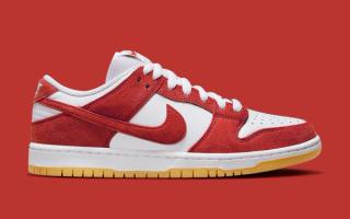 orange label nike sb dunk low red suede fj1674 600 2