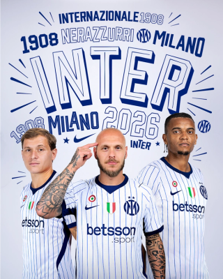 Inter Milan 26/27 Away Stadium Short-Sleeve Jersey (SKU: N/A). Photo via FC Internazionale Milano.