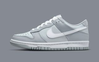 Available Now // Kids Nike Dunk Low Two Tone Grey
