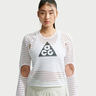 Women's Nike ACG Radical AirFlow Long-Sleeve Running Top in "White" (White/Anthracite)