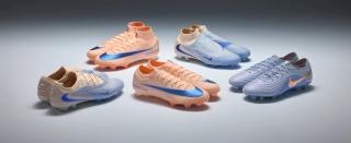 Nike Football's "Showtime" Boots Pack, including the Mercurial Vapor 16, Mercurial Superfly 10, Tiempo Maestro, and Phantom 6 in both High and Low trims. Photo via Pro:Direct Soccer.