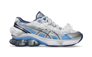 SHUSHU/TONG x ASICS GEL-KINETIC FLUENT™ in a "White/Blue" color scheme.