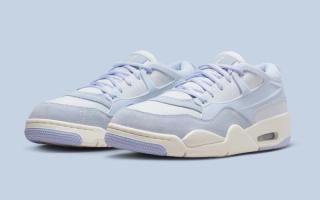 Women's Air Jordan 4 RM in a "Ghost/Sail/Pure Platinum" color scheme.