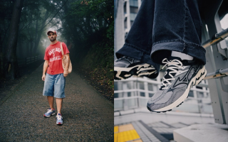 Campaign images for Sean Wotherspoon (SWJP) x Mizuno Wave MG4 LS Pack. Photos via Mizuno.
