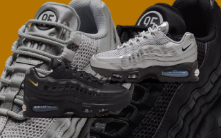 Nike's Total 90-inspired Air Max 95 (Big Bubble) in black-and-yellow and silver color schemes.