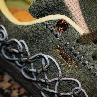 A close-up shot of Bodega's PUMA Suede collaboration that reworks the profile Formstrip.