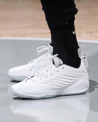 Anthony Edwards wearing the adidas Believe That 1 in white. Photo by David Sherman.