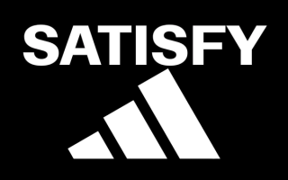 Logo lock-up for upcoming SATISFY® x adidas Running collaboration.