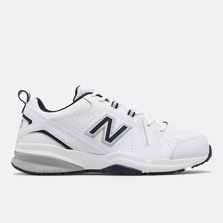 New Balance 608v5 "White/NB Navy" (SKU: MX608WN5). Photo via New Balance.