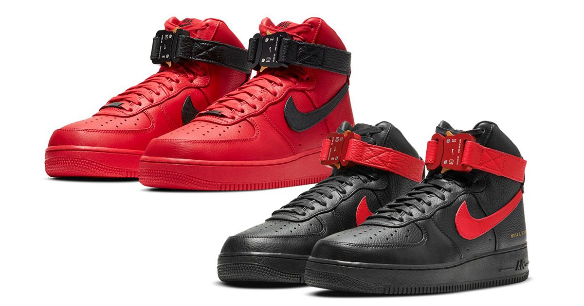 Alyx x Nike Air Force 1 Highs Releasing in Red and Black This Month ...