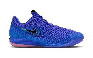 Caitlin Clark's debut signature sneaker, the Nike Caitlin 1 in a "Racer Blue" color scheme.