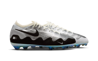 Patta x Nike Mercurial Vapor 16 Elite FG Waves collaboration in a white-and-black color scheme.