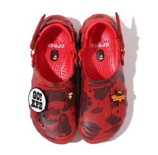 BAPE®︎ x Crocs Echo Clog "Red Camo" collaboration.