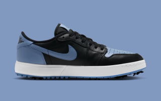 Air Jordan 1 Low OG Golf "Black/Chambray" (SKU: IQ3417-003). Photo via Nike.
