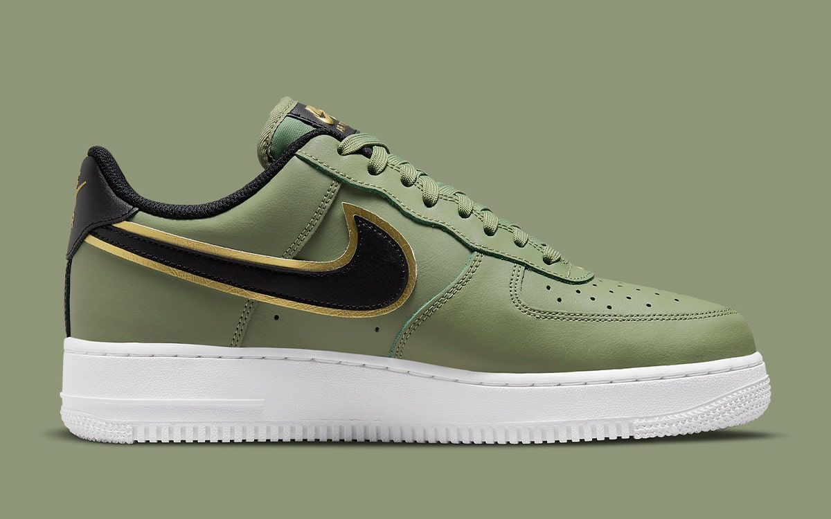 Budget Nike Air Force 1s Double Swoosh Olive Gold Black - from  Dhgate_chooes : r/DHgate