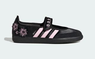 Women's adidas Samba Jane "Black/Pink" (SKU: KZ5668). Photo via adidas.