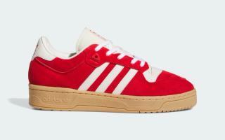 adidas Pantalon rivalry low red suede gum id8410 1