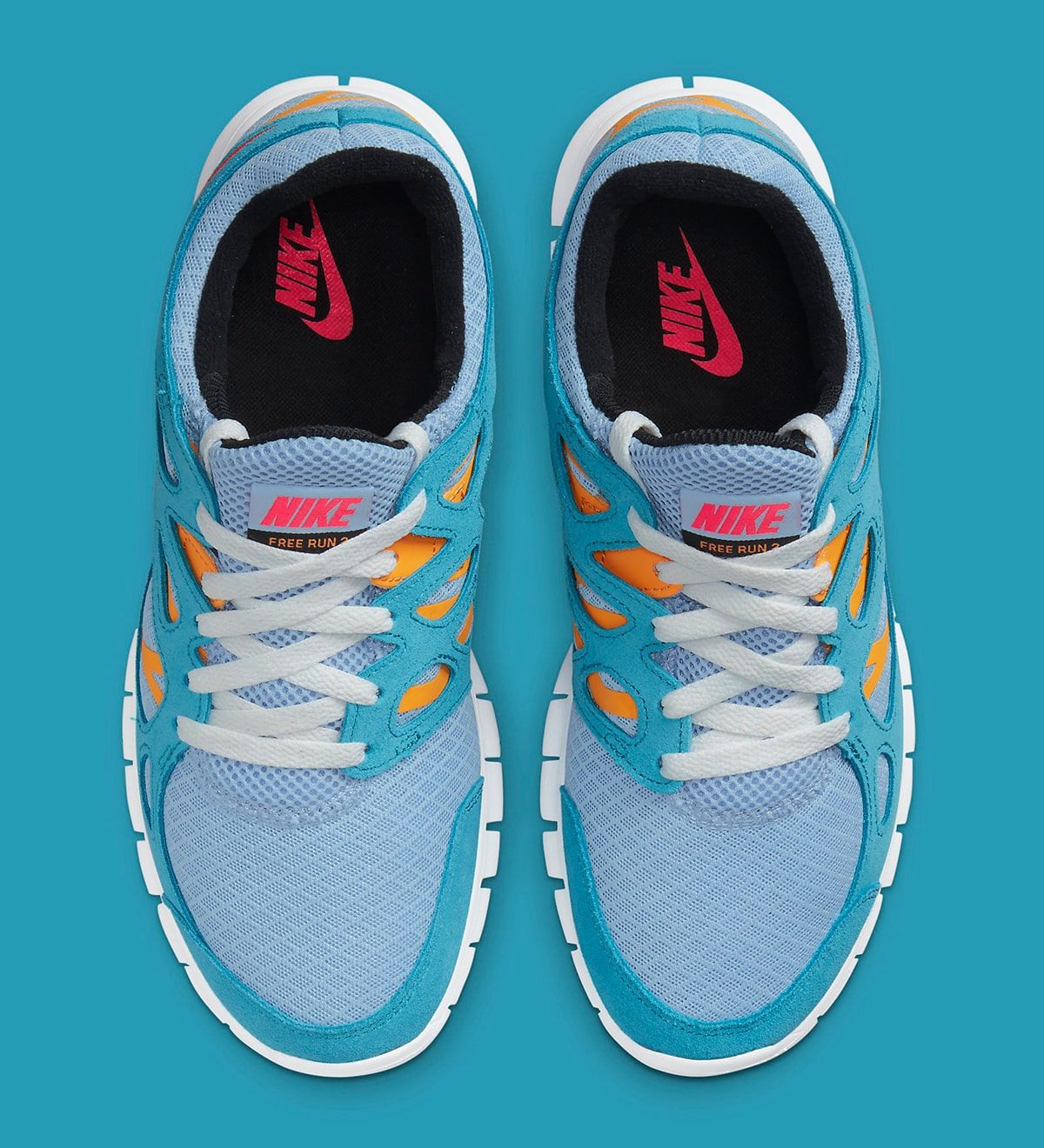 Nike Free shops Run 2 Cyber Teal Aluminum Sample