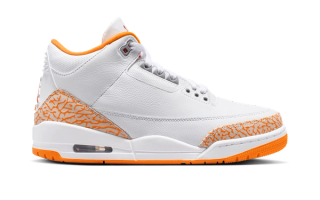 Women's Air Jordan 3 "Orange Citrus" retro.