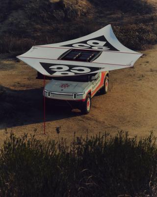 Nike ACG Radical AirFlow Canopy above the R1T Recharge Truck. Photo via Nike.