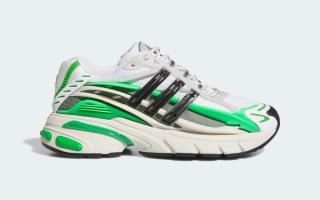 Pharrell's VIRGINIA Adistar Jellyfish collaboration with Adidas in a white-and-green color scheme.