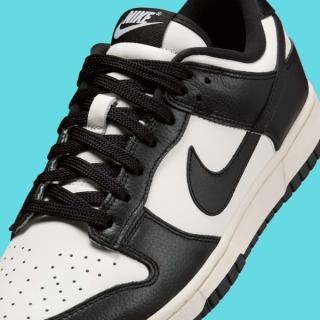 Nike's Dunk Low in a "Black/White" color scheme.