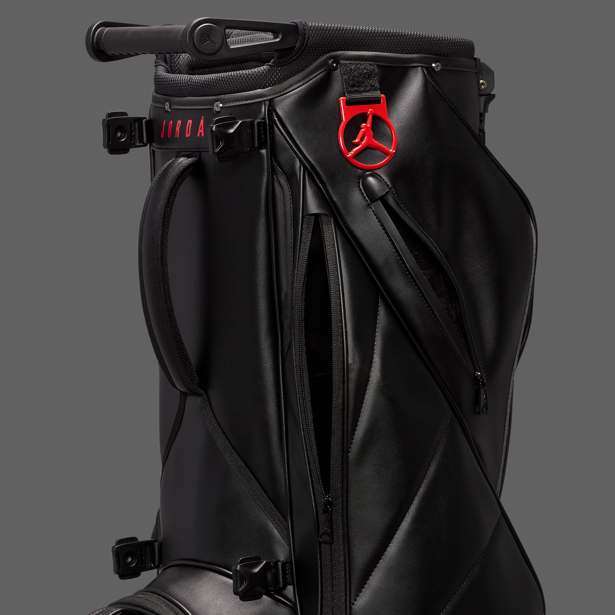 Jordan Drops All-Black Luxe Golf Bag With Gym Red Accents | House