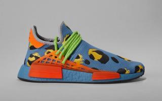 pharrell adidas nmd hu animal print blue hp3220 release date