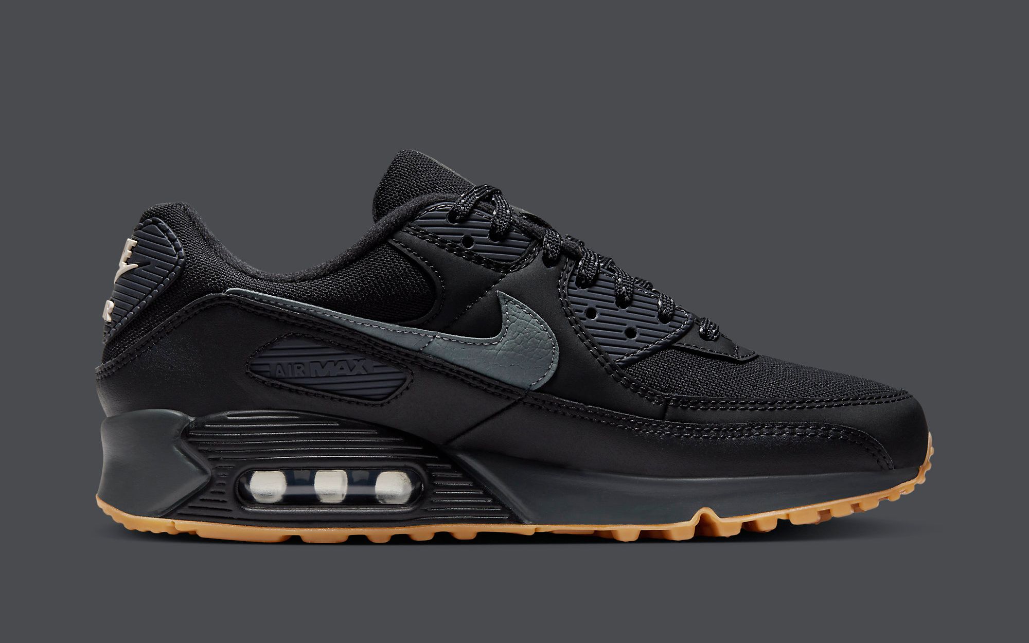 Air max 90 black gum sole sale