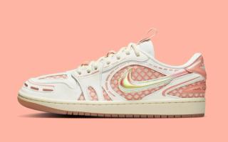 Air Jordan 1 Low MM V3 in a "Sail/Washed Coral" color scheme.