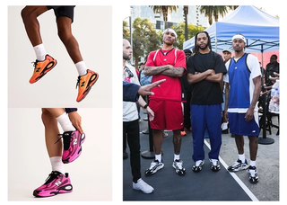 New Balance AC Runner; on-feet look at the New Balance P350 Basketball Shoe. Photos via New Balance, @brian_ellis5 on Instagram.