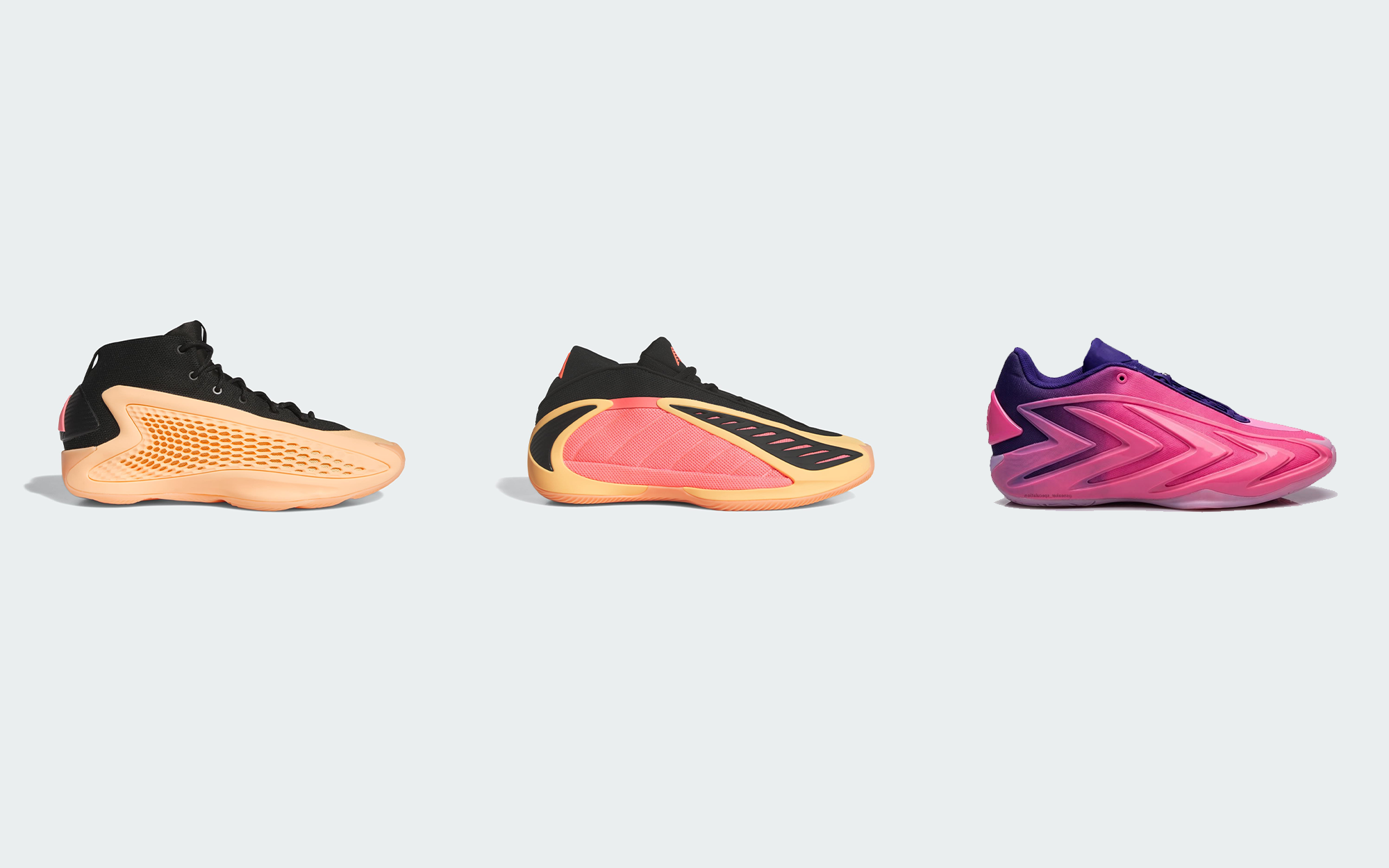 adidas AE 1 & 2, mock-up of unreleased AE 3. Photos via adidas, mock-up via @sneaker_speculation on Instagram.