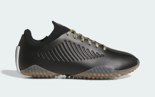 Women's adidas Ballerina "Black/Gum" Spikeless Golf Shoe (SKU: KI5043). Photo via adidas.