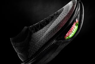 Nike Racing's all-new Apex marathon shoe in its debut "Black" color scheme.