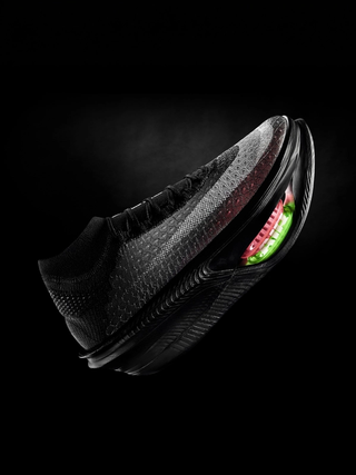 Nike Racing's all-new Apex marathon shoe in its debut "Black" color scheme.