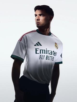 Brahim Díaz for Real Madrid 26/27 Home Jersey. Photo via adidas.