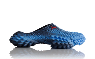 A$AP Rocky x PUMA Mostro 3.D Mule slip-on in a "Blue" color scheme.