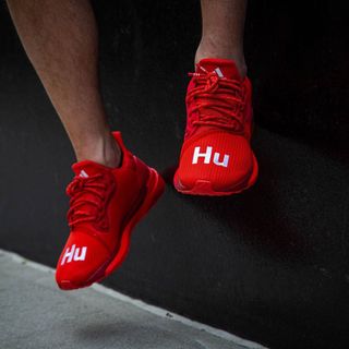 The Pharrell Williams x adidas brand Solar Glide Hu Appears in Racy Red