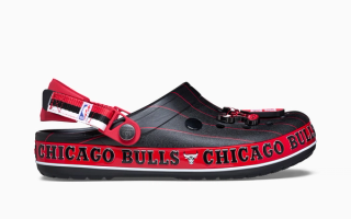 NBA x Crocs Crocband™ Clog "Chicago Bulls" (SKU:212803-90H). Photo via Crocs.