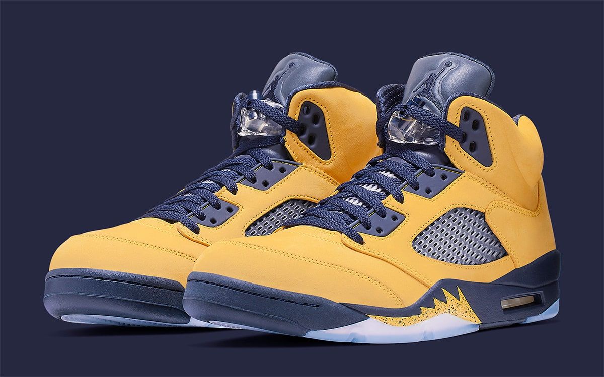 Air jordan 5 michigan clearance for sale