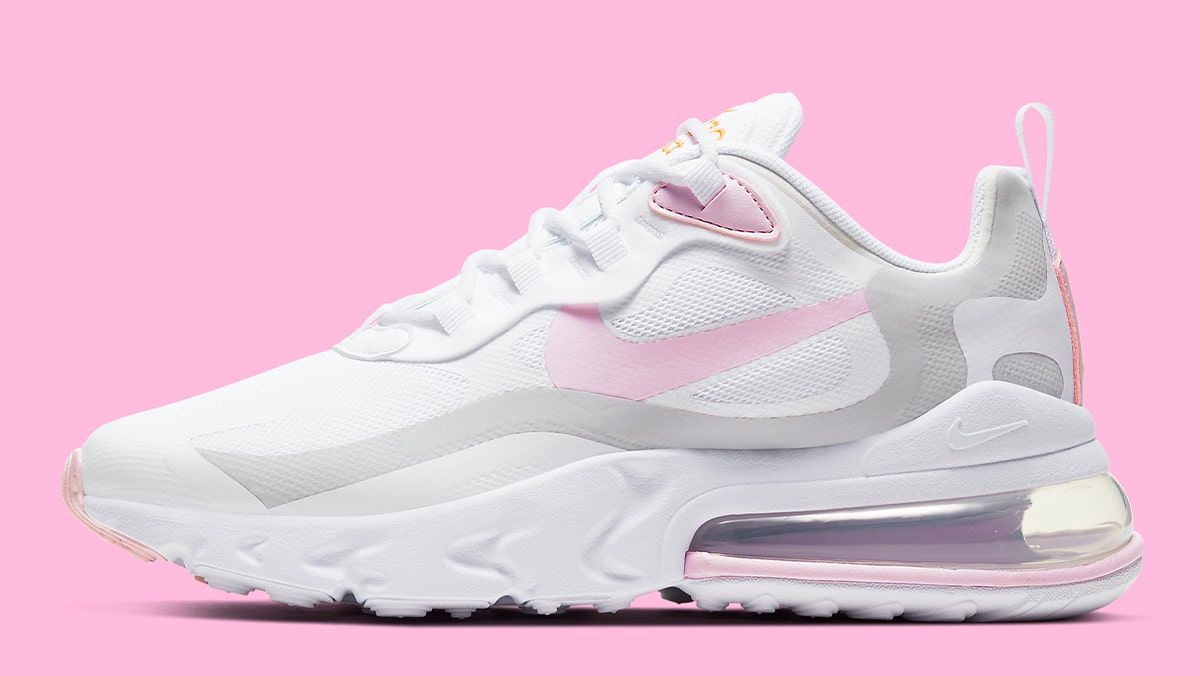nike air max 270 react white and pink