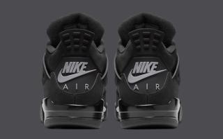 The Air Jordan 4 “Black Cat” Returns on Black Friday With Nike Air Branding