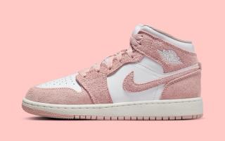The Air Jordan 1 Mid "Pink Suede" Pops Up for Spring