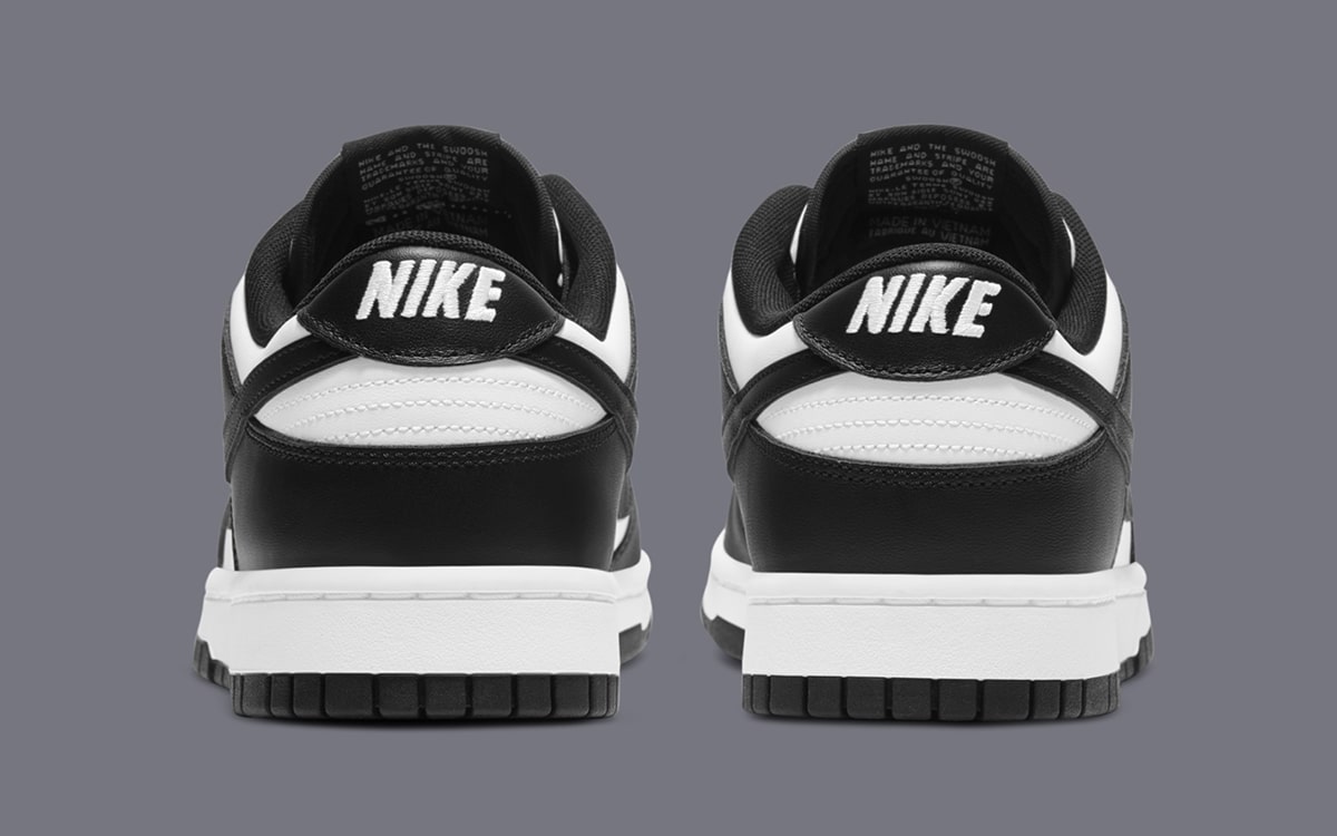 nike dunk low black and white restock