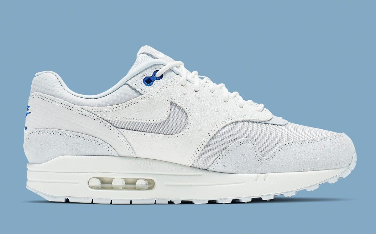 Nike air max 1 premium pure platinum racer hot sale blue