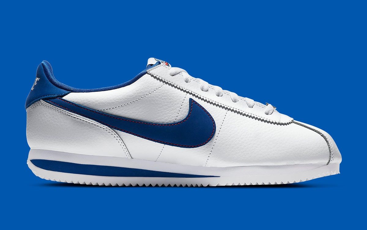 Nike cortez blue swoosh best sale