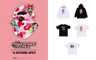 A BATHING APE®'s (BAPE®) t-shirt and hoodie capsule collection with The Powerpuff Girls.