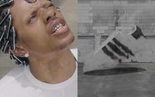 Teezo Touchdown in promotional material for his experimental Adidas Superstar collaboration.