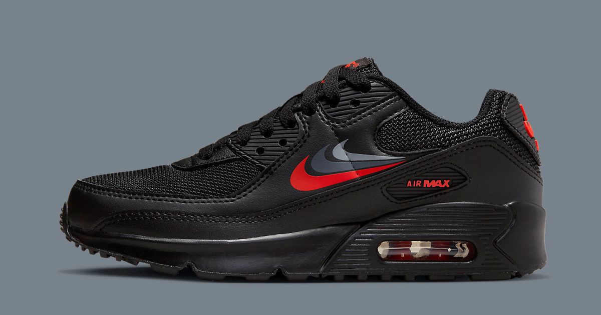Nike Air Max 90 “Three Swoosh” Surfaces in Black and Red | House of Heat°
